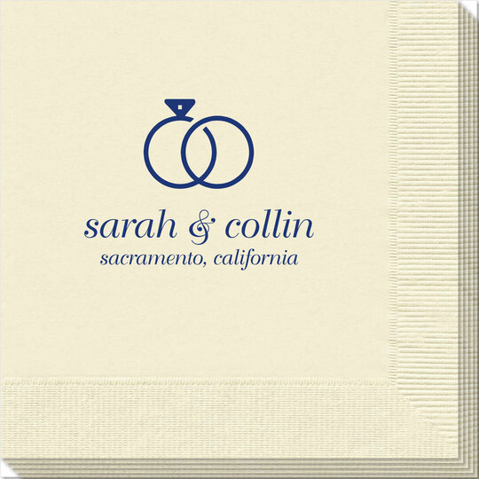 Modern Wedding Rings Napkins